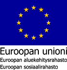 Euroopan unionin lippulogo, euroopan aluekehitysrahasto ja euroopan sosiaalirahasto.