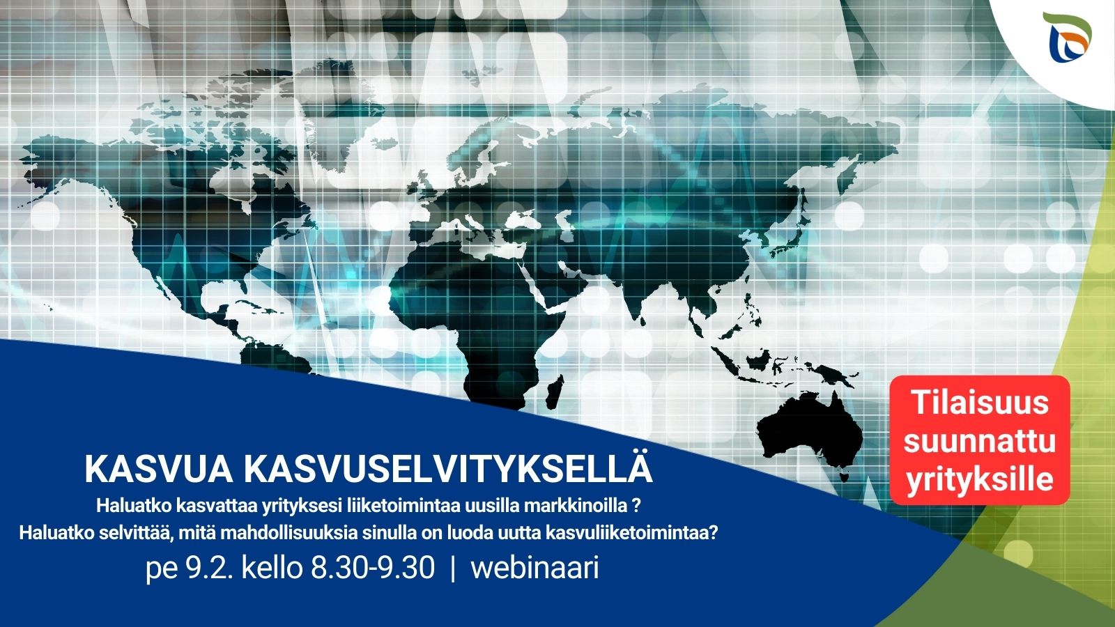 Kasvua kasvuselvityksellä Teams-webinaari 9.2. klo 8.30-9.30