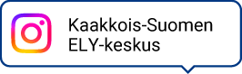 Banneri, jossa Instagramin logo ja teksti Kaakkois-Suomen ELY-keskus. Linkki johtaa Kaakkois-Suomen ELY-keskuksen Instragram-tilille.