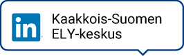 Banneri, jossa Linkedin-logo ja teksti Kaakkois-Suomen ELY-keskus. Linkki johtaa Kaakkois-Suomen ELY-keskuksen Linkedin-tilille.