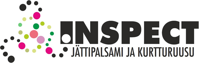Inspect: jättibalsami ja kurtturuusu -logo.