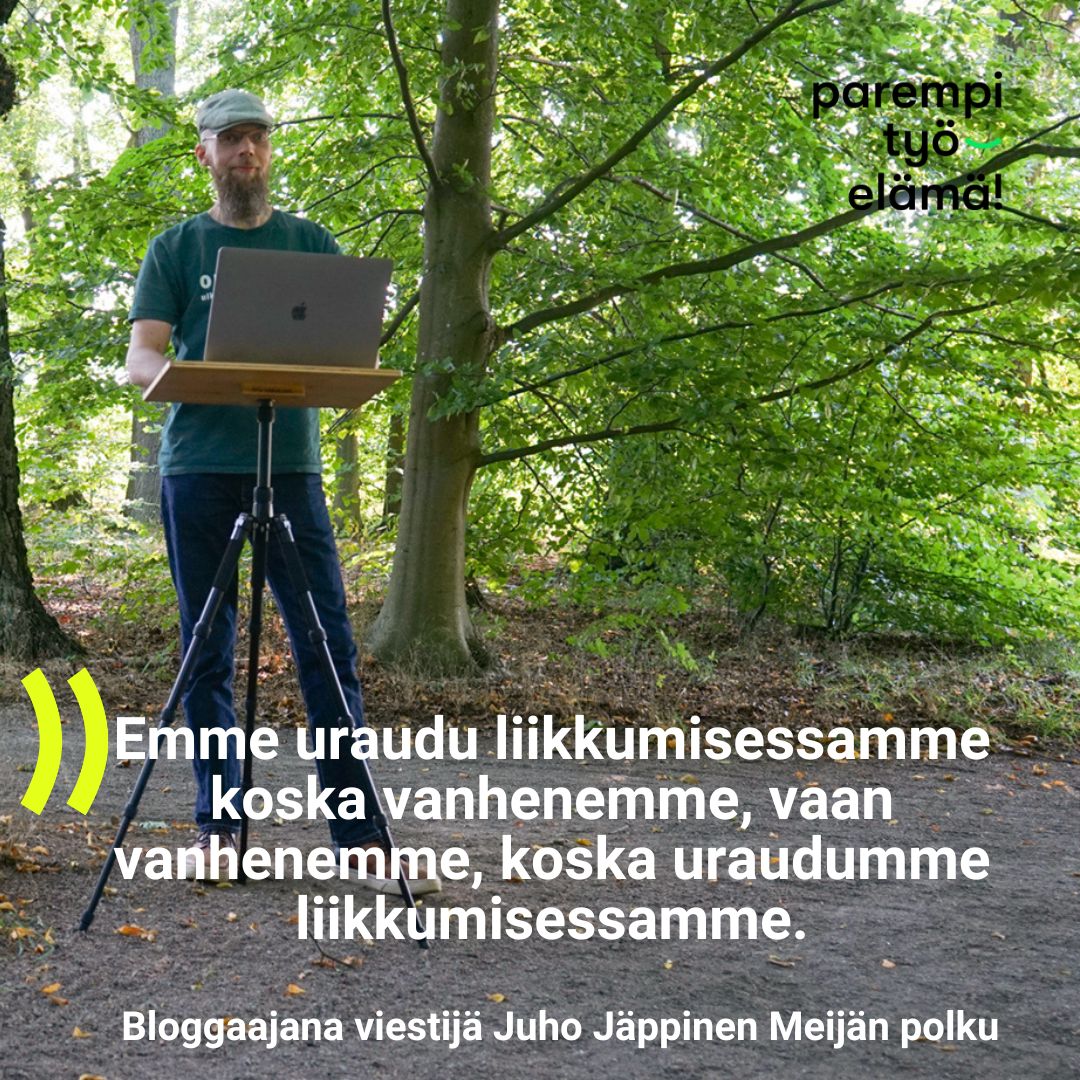 Kuvassa Juho Jäppinen, fysioterapeutti ja aktiivisen liikkumisen edistäjä 