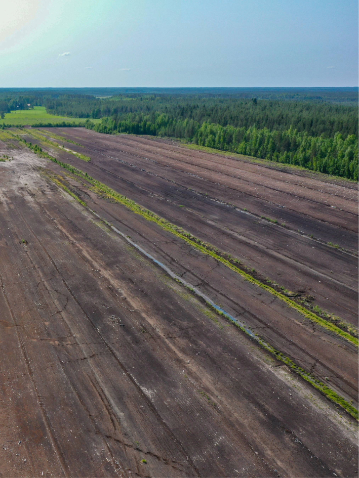 Kuvituskuva vanhalta turvetuotantoalueelta.